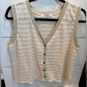 Project Social T knit button vest size M